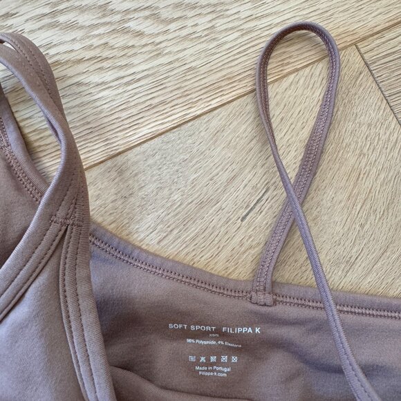 Filippa K Asymmetric crop top in burnt rose Size XS/S - Picture 4 of 5